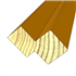 Cornière en pin pour bardages saturés - Irisé - 5.5 CMx6,7 CM - L.4.2 M