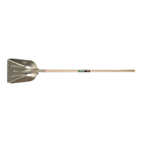 Pelle à grain Polet aluminium 410 x 330 mm renforcée, manche frêne de 130 cm