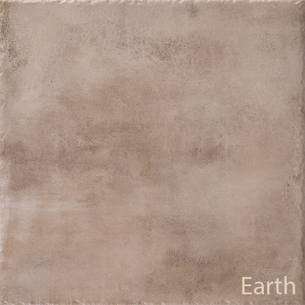 Carrelage extérieur grès cérame émaillé rectifié effet béton Edilis Steamtech - 60 CM x 60 CM - ép. 20 MM - Earth