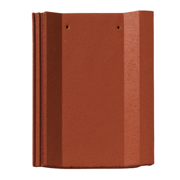 Tuile béton grand moule à faible relief - Perspective - Rouge sienne - 42 x 33 cm