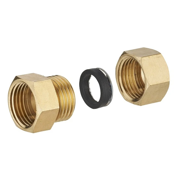 Raccord joint mixte femelle égal - Pour tube en cuivre - Diamètre 16 mm - F 15 x 21 - Laiton