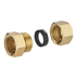 Raccord joint mixte femelle égal - Pour tube en cuivre - Diamètre 16 mm - F 15 x 21 - Laiton