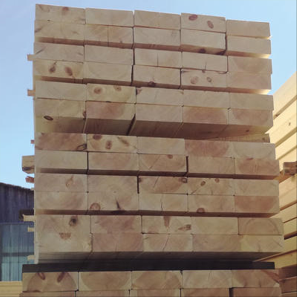 Bois d'ossature en sapin classe C24 raboté et chanfreiné - traité classe 2 - 95 MM x 45 MM - longueur 6 M