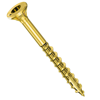 Vis bois et agglo Rocket en acier bichromaté tête fraisée empreinte Torx - 6,0 MM x 120,0 MM/70,0 MM - Boîte de 100