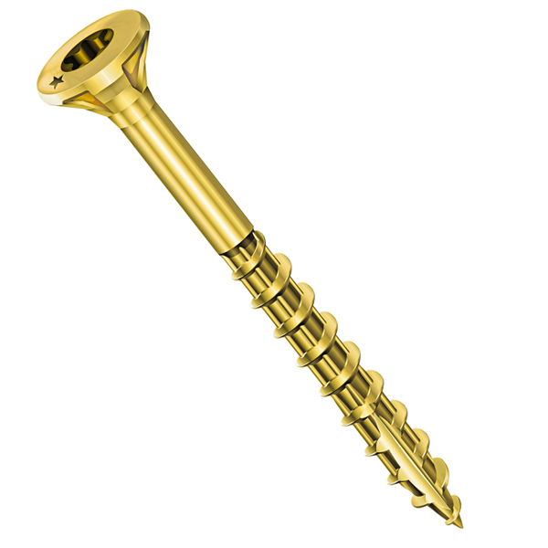 Vis bois et agglo Rocket en acier bichromaté tête fraisée empreinte Torx - 6,0 MM x 40,0 MM/22,0 MM - Boîte de 200