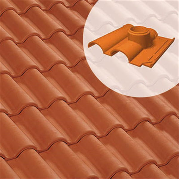 Tuile à douille - Romane Réno 65RR - diamètre 150 mm - Rouge