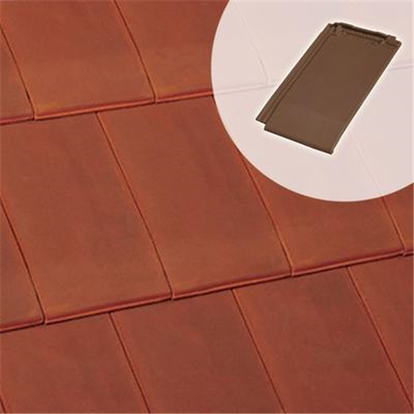 Tuile grand moule du nord aspect plat - Volnay PV - 24,8 x 40,8 cm - Rouge flammé