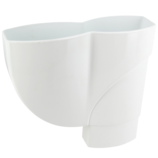 Jambonneau Nicoll JAM95B pour tube de descente de gouttière ovoïde - Techtan - 90 x 56 mm - blanc