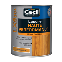 Lasure bois protection élevée Cecil LX530 aspect satin châtaignier 1L