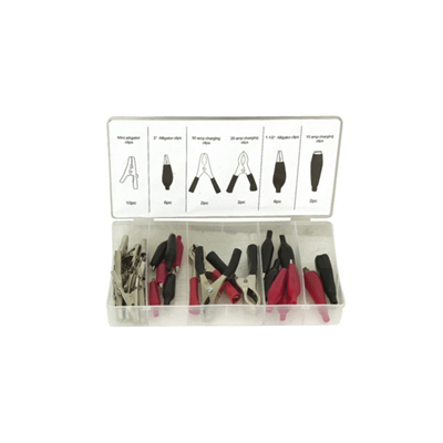 Assortiment de 28 pinces crocodiles