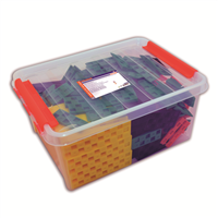 Cale crantée Edma - Assortiment de 245 cales de 4 épaisseurs différentes - Boîte de rangement