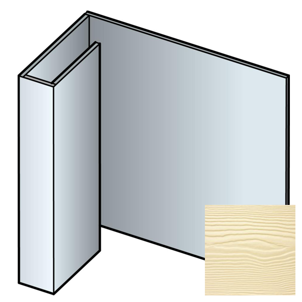 Profil de finition pour encadrement de fenêtre en bardage Cedral Lap - Aluminium laqué Vanille C02 - longueur 3,00 M