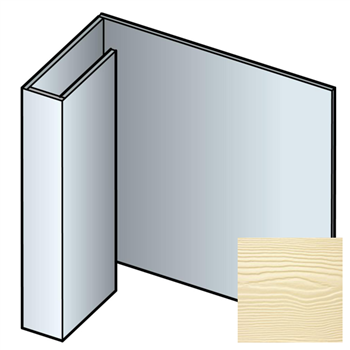 Profil de finition pour encadrement de fenêtre en bardage Cedral Lap - Aluminium laqué Vanille C02 - longueur 3,00 M