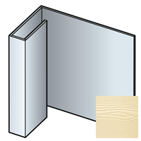 Profil de finition pour encadrement de fenêtre en bardage Cedral Lap - Aluminium laqué Vanille C02 - longueur 3,00 M