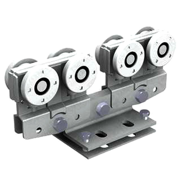 Monture à 8 galets 9968N pour portail en porte à faux - Lot de 2