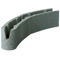 Bloc béton à bancher courbe Varibloc Perin - Grand rayon - 500 MM x 200 MM x 200 MM