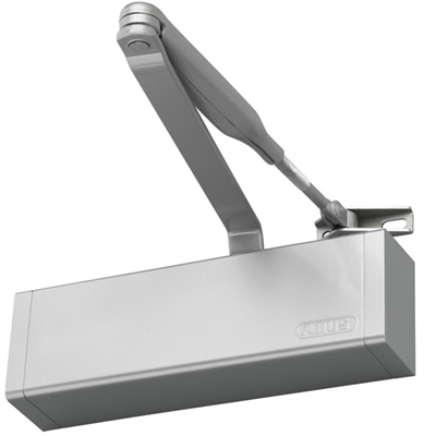 Ferme-porte à bras Abus 7603 à 3 forces de fermeture pour porte d'entrée de 110 cm max - 180° - coloris alu