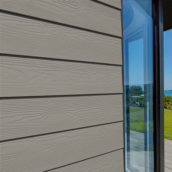 Bardage fibre ciment Cedral Lap finition relief - 190 mm x 10,00 mm - L. 3,60 m - Gris perle C52