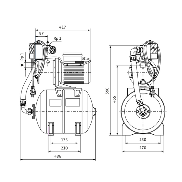 Système de distribution d'eau Wilo-HWJ-204-EM (2549381)