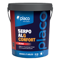Enduit de garnissage et lissage très fin pour murs et plafonds - Placo Serpo ALG Confort - Seau de 20 kg