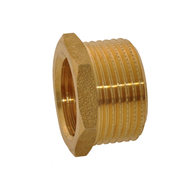 Raccord réduction pompe à eau - Tête hexagonale Mâle 26 x 34 Femelle 20 x 27 - Fitt - Laiton