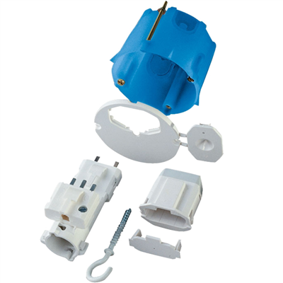 Boîte de centre DCL Schneider Multifix avec collerette - non affleurant - prise DCL IPX4 - Ø 67 x 50 mm