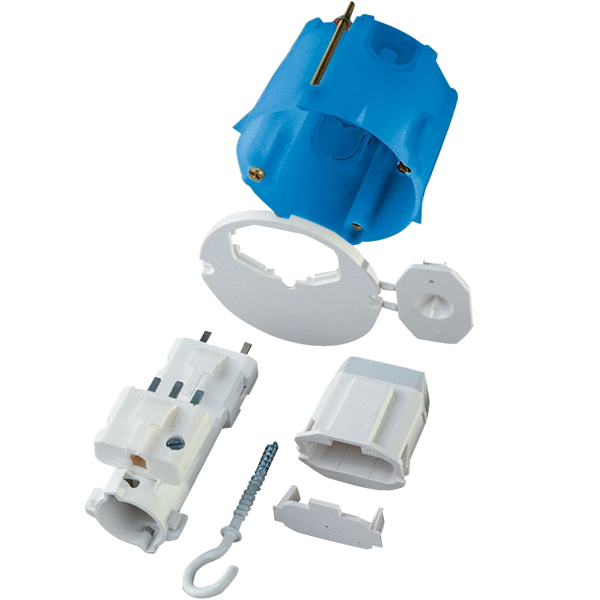 Boîte de centre DCL Schneider Multifix avec collerette - non affleurant - prise DCL IPX4 - Ø 67 x 50 mm