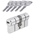 Cylindre haute sécurité Abus D66 à 6 goupilles pour serrure à profil européen - 5 clés - 40 x 50 mm