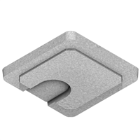 Couvercle plein en béton avec encoche pour boîte d'eau pluviale RBA de dimensions intérieures 20x20 CM