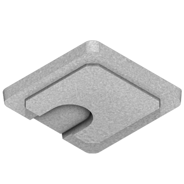 Couvercle plein en béton avec encoche pour boîte d'eau pluviale RBA de dimensions intérieures 20x20 CM