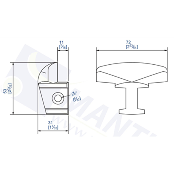 Demi sabot fonte pou porte courante