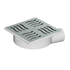 SIPHONETTE  150X150 ABS GRILLE INOX SORTIE H.DN.50