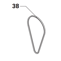 Courroie d'entraînement A50 pour bétonnières Obra 360 L et 360 L EVO