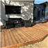Lame de terrasse bois en Pin du Nord striée - Névéo - Traité classe 4 marron - 145 MM x 27,00 MM - Longueur 4,80 M