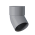 Coude mâle-femelle à 45° MEP 845C pour tuyau de descente de gouttière de diamètre 80 mm - PVC Gris