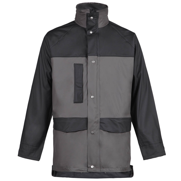 Veste de pluie North Ways Moray gris noir 50% PU 50% PVC Taille XL