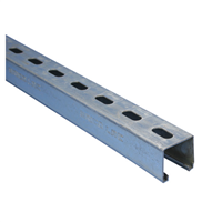 Rail de montage type A prégalvanisé avec trous oblongs - Erico - 41 x 41 mm - Longueur 3 m