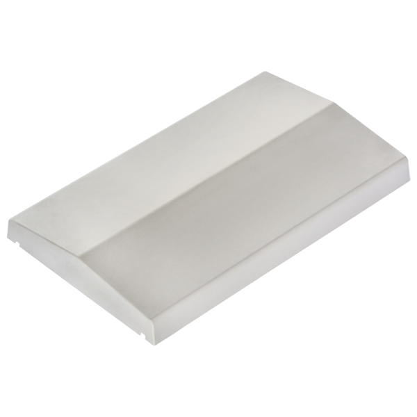 Chapeau de mur lisse à 2 pente en béton - Fabemi - 50,0 cm x 30,0 cm - ép. 5,70 cm - Blanc