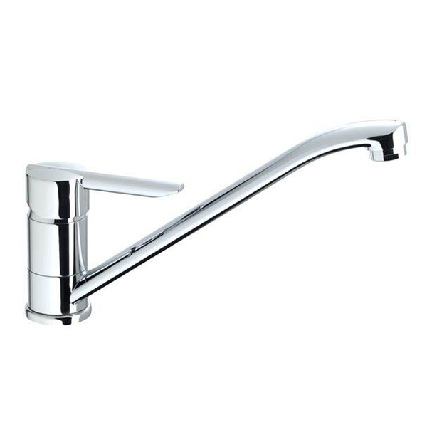 Mitigeur d'évier avec bec bas mobile et mousseur - Alto Eurosanit - Hauteur 140  mm - Corps en laiton chromé