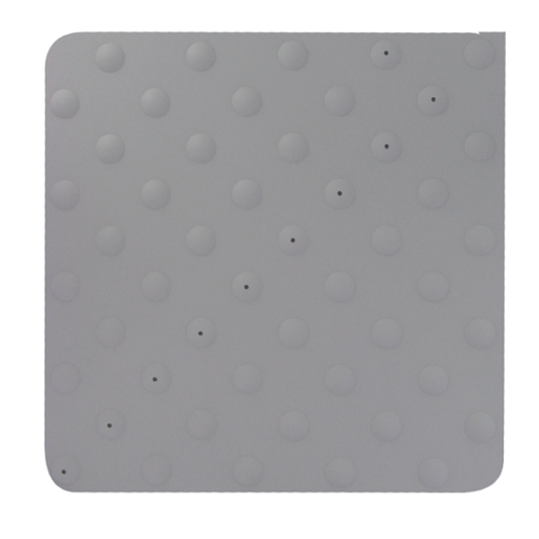 Dalle podotactile adhésive pour sol intérieur - Dinalert Dinac - 450 MM x 412 MM - Gris