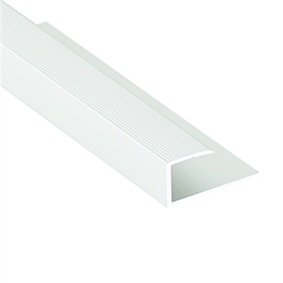 Arrêt parquet - stratifié pré-percé Romus Alu incolore longueur 2.70 m hauteur 7.2 - 8.2 mm