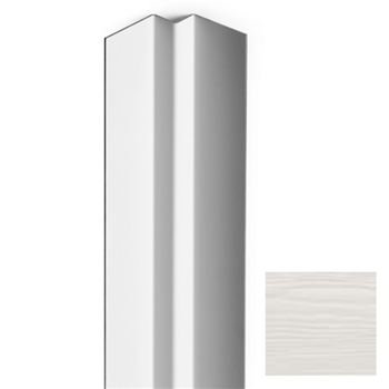 Profil d'angle intérieur pour bardage Cedral Click - aluminium laqué Blanc Everest C01 - longueur 3,00 M