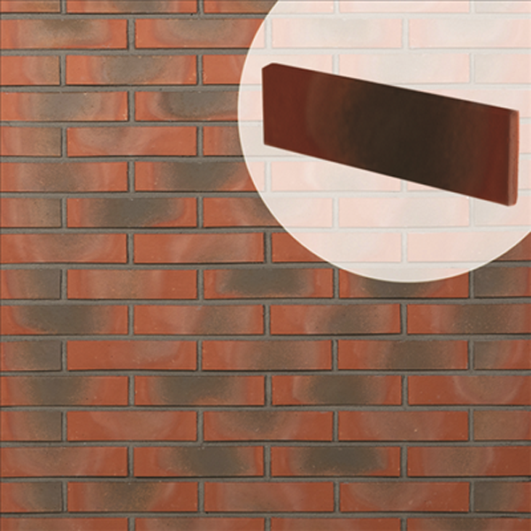 Plaquette de parement mural en terre cuite lisse Terreal Magnolia - 22 CM x 5 CM - épaisseur 14 MM