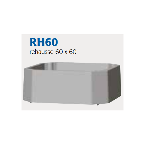 Rehausse de regard RH60 pour boîte d'eaux pluviales Sebico - dimensions intérieures 60x60 CM - hauteur 25 CM