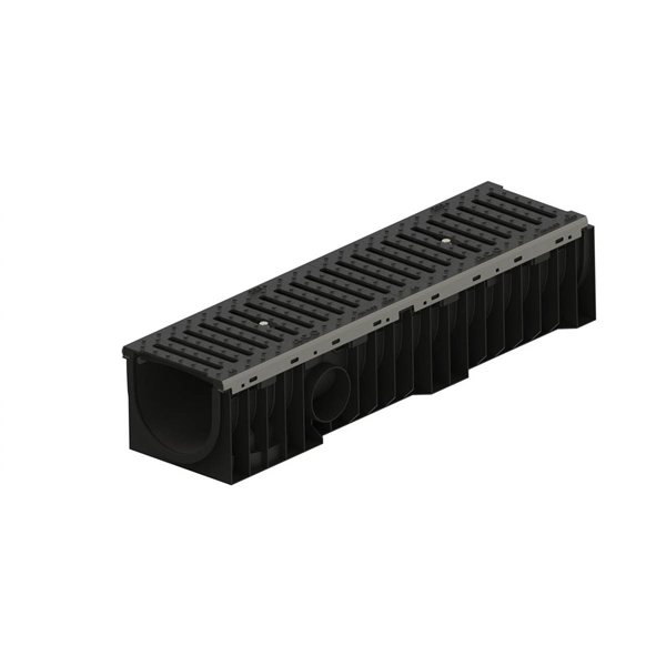 ACO XTRALINE S 200 - PEHD - GR. PASS FONTE 18MM - FEUILLURE GALVA - HAUTEUR 160
