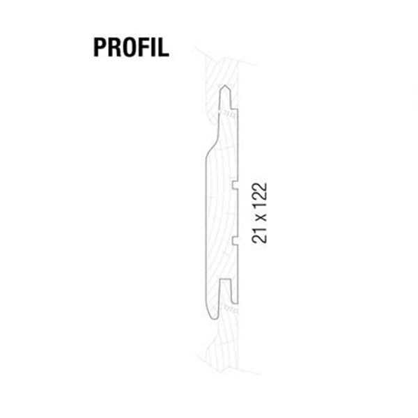 Bardage GIMEO Sapin - Traité Classe 3 Vert 21x122 mm