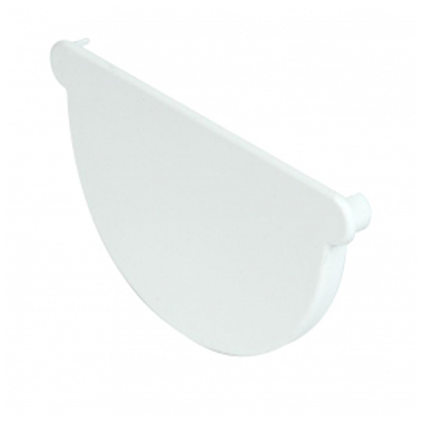 Fond de naissance Nicoll pour gouttière demi-ronde de 25 cm - Longueur 20 mm - Techtan - Blanc