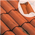 Tuile chatière en terre cuite - Oméga 10 - section aération 33 cm² - Rouge nuancé