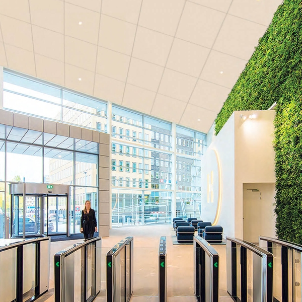 Dalle faux plafond 60x60 cm - Tonga A 22 - Bords droits - Couleur Sable - ép. 22 mm