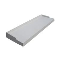Appui de fenêtre monobloc en béton gris AR28 avec rejingots - profondeur 28 CM - longueur 130 CM